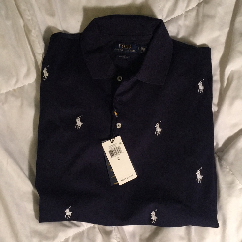 Men’s polo Ralph Lauren 👕 French Navy L🚀
